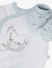 Rocking horse-print cotton-jersey 7-piece gift set 3-6 months