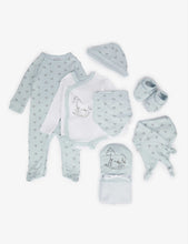 Rocking horse-print cotton-jersey 7-piece gift set 3-6 months