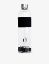 Charcoal-filter glass water bottle 1L