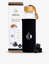 Charcoal-filter glass water bottle 550ml