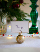 Bauble Christmas place cards and place card holders set