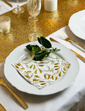 Gold Mistletoe pack of 21 paper Christmas napkins 33cm x 33cm