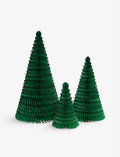 Buy Set of three Cone Tree 3D paper Christmas decorations