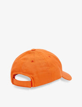 Brand-embroidered curved-brim cotton-twill baseball cap