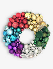 Rani 16 colour-block upcycled-materials Christmas wreath