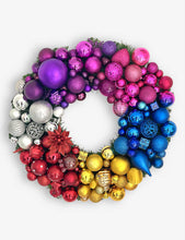 Rani 18 colour-block upcycled-materials Christmas wreath