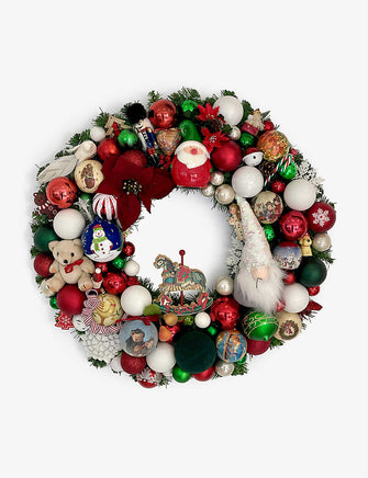 Toy glitter-embellished recycled bauble Christmas decoration 60cm