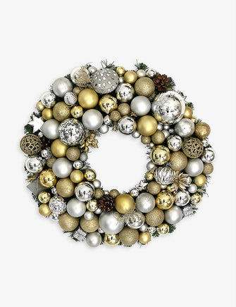 Buy The Diamond Collection recycled bauble wreath 60cm