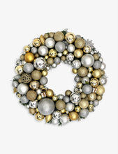 The Diamond Collection recycled baubles and spruce Christmas wreath 60cm Online