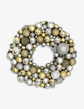 The Diamond Collection recycled baubles and spruce Christmas wreath 60cm buy