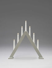 7-bulb wooden candlestick holder