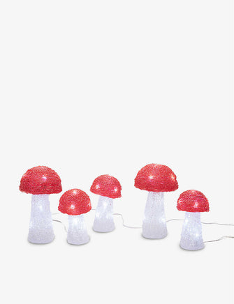 Acrylic Mushroom 5-piece LED decoration