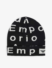 Logo-print wool beanie 4-12 years