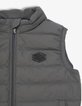 Logo-patch quilted woven gilet 9-36 months