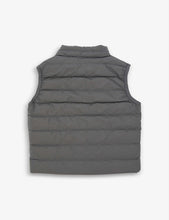 Logo-patch quilted woven gilet 9-36 months
