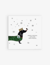 Merry Christmas From the Dog Christmas card 16.5cm x 16.5cm