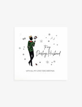 To My Darling Husband Christmas card 22cm x 22cm