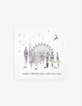 London-print Christmas cards 17.3cm x 17.3cm