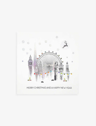 London-print Christmas cards 17.3cm x 17.3cm