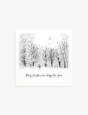 Merry Christmas and Happy New Year Christmas card 16.5cm x 16.5cm