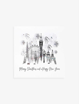 Merry Christmas And A Happy New Year London Christmas card 14cm x 14cm