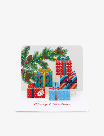 Presents pop-up Christmas card 12cm x 17cm