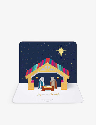 Nativity Scene pop-up Christmas card 12cm x 17cm