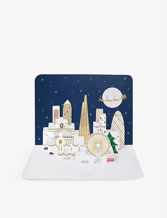 London Skyline pop-up Christmas card 12cm x 17cm