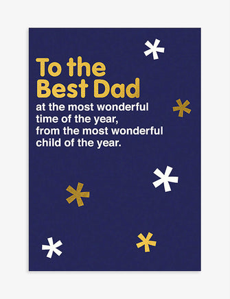 To The Best Dad Christmas card 17cm x 17cm