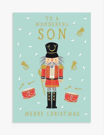 To A Wonderful Son Christmas card 12cm x 17cm