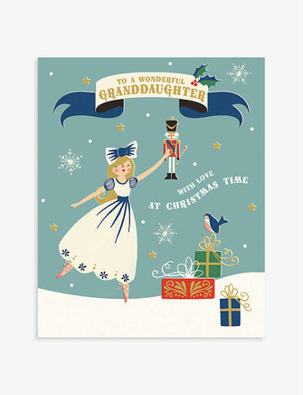 To A Wonderful Granddaughter Christmas card 12cm x 17cm