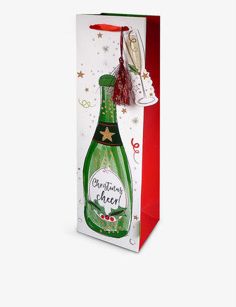 Champagne Bottle graphic-print Christmas gift bag 36cm