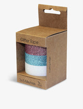 Multicoloured glitter pack of three rolls of gift tape