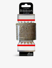 Shimmery woven Christmas gift ribbon 2m