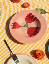 Tulip hand-painted ceramic plate 26cm