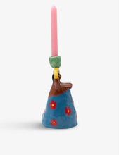 Nina hand-painted ceramic candleholder 25cm