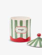 Magic Box hand-painted ceramic storage jar 22cm