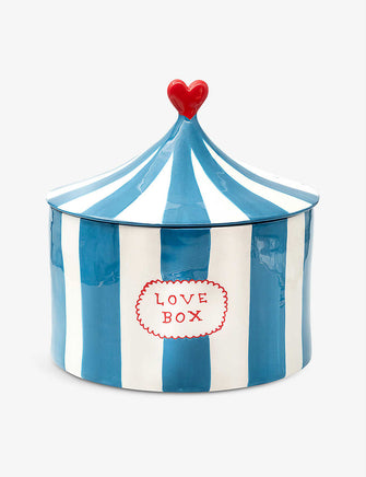 Love Box hand-painted ceramic storage jar 23cm