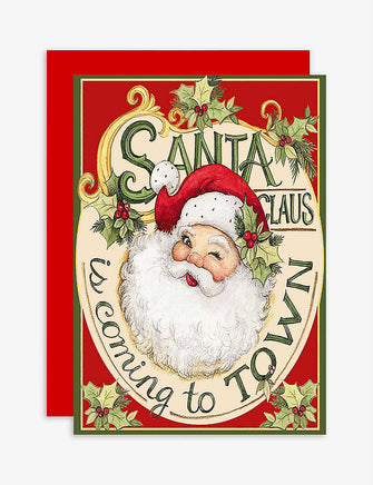 Santa's Coming To Town Christmas cards pack of six