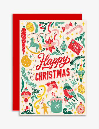 Happy Christmas Christmas cards pack of six