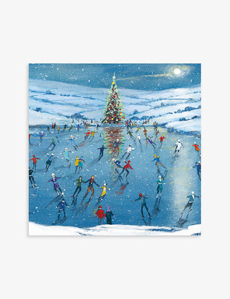 Winter Skating Christmas card pack of five