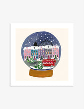 Christmas Fayre London Snowglobe Christmas cards 13cm x 13cm pack of 8