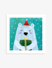 Christmas Fayre Polar Bear Christmas cards 13cm x 13cm pack of 8