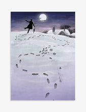 British Library A Man Walking In The Snow Christmas cards 18cm x 13cm pack of 8