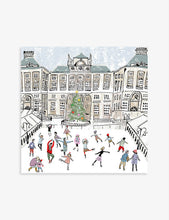 Christmas Classics Skating At Somerset House Christmas cards 16cm x 16cm pack of 5