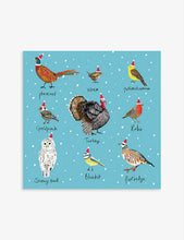 Christmas Classics Festive Birds 16cm x 16cm pack of five