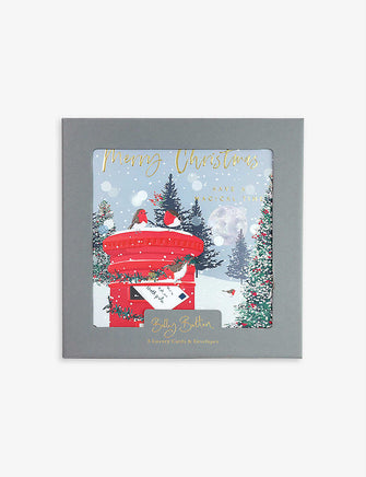 Postbox Christmas cards set of eight