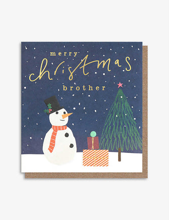 Merry Christmas Brother Christmas card 14.6cm x 14cm