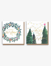 Christmas Wreath mixed charity Christmas cards pack of eight