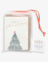 Merry Christmas Drawn Tree small Christmas cards pack of 10